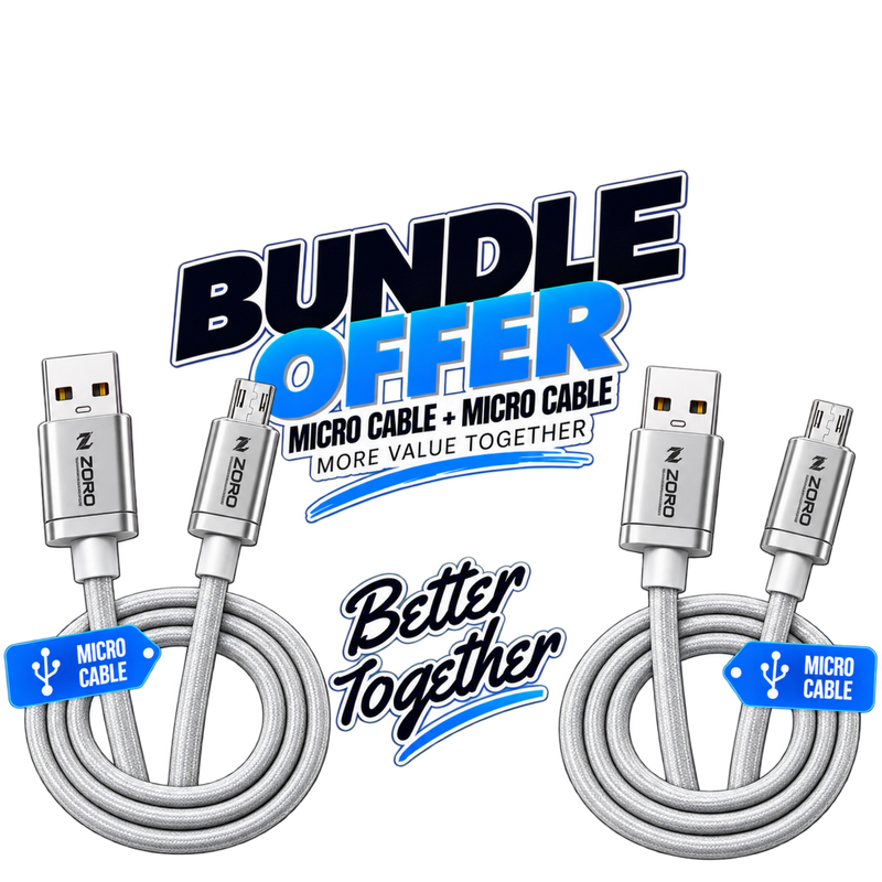 ZORO Micro USB Cable 2-Pack Bundle Offer