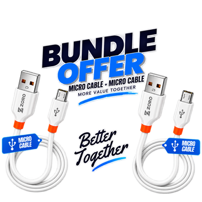 ZORO Micro USB Cable 2-Pack Bundle Offer