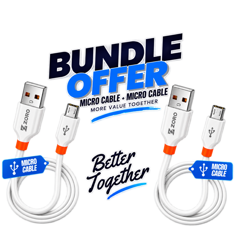 ZORO Micro USB Cable 2-Pack Bundle Offer